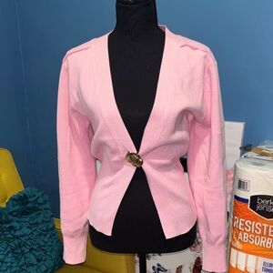 Love Tree Pink Women's Blazer with Gold Clasp size small Gorgerous piece